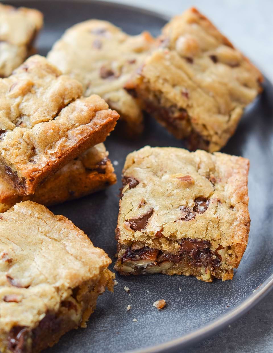 Blondies with Chocolate Chunks & Pecans